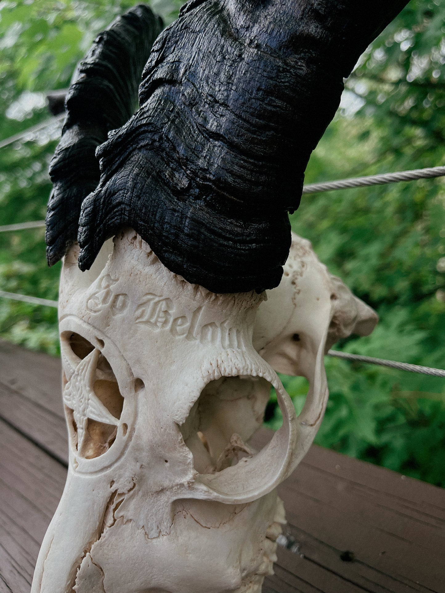 Carved Baphomet Goat